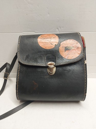 Vintage black leather hard - vintage,