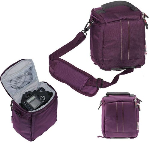 Navitech purple camera bag for - purple,